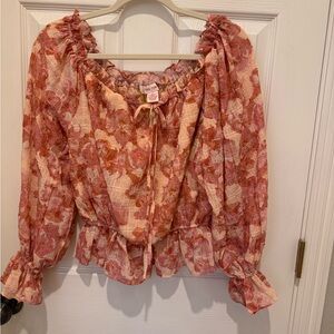 Flying Tomato Fall Blouse Sz M